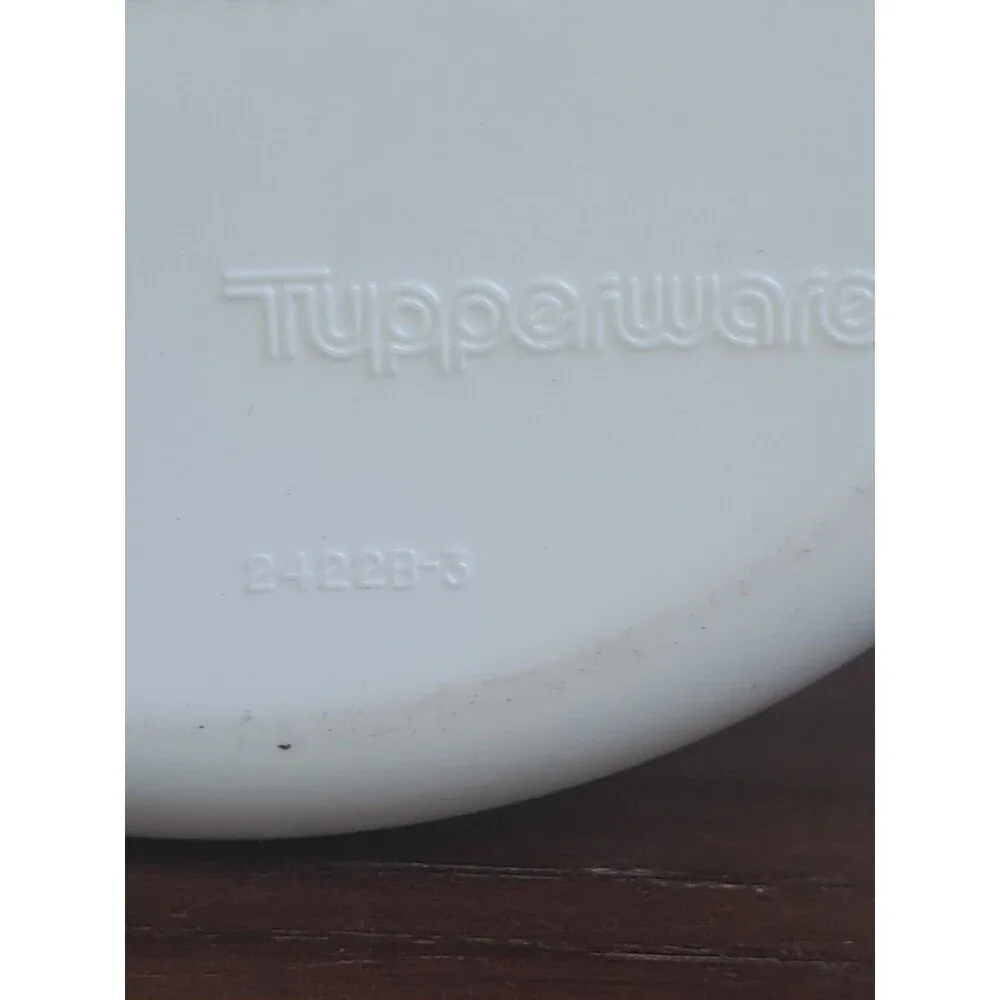 Vintage Tupperware One Touch Utensil Holder White With Hunter Green Trim 2422B-3
